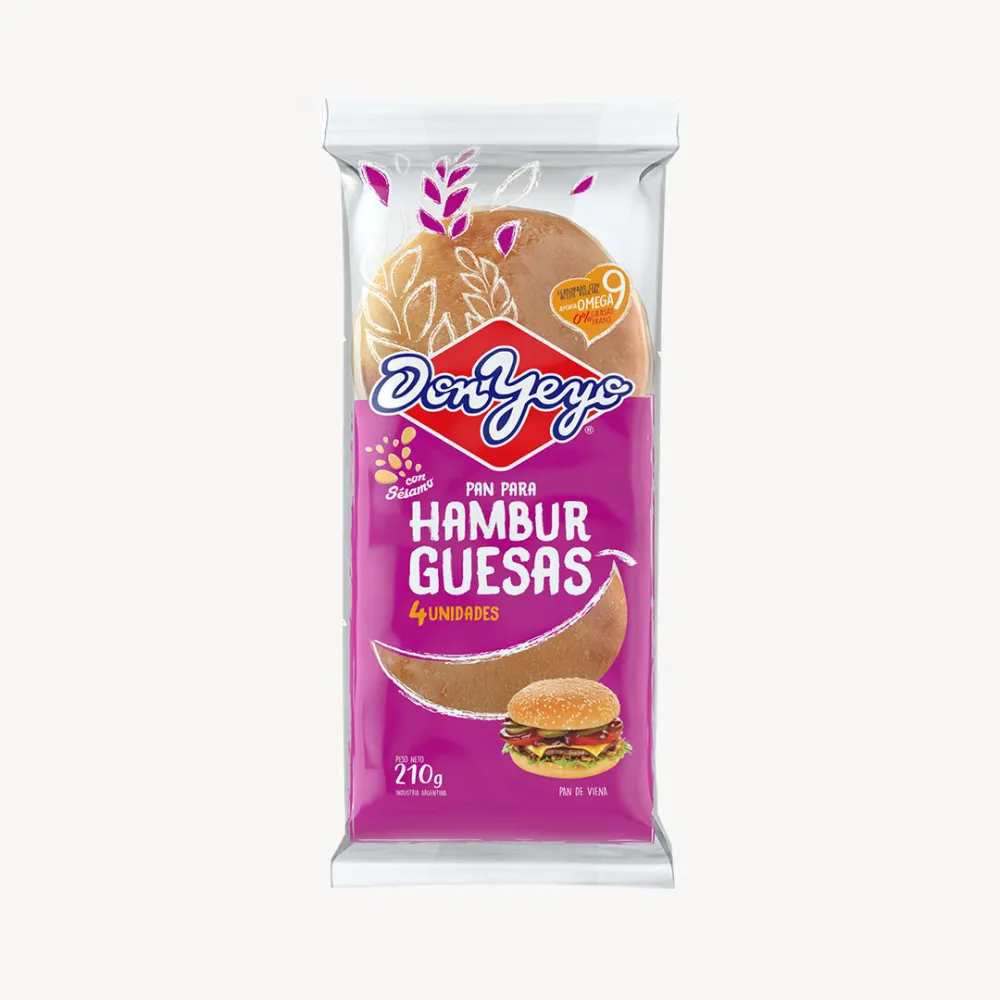 pan de hamburguesas DON YEYO 