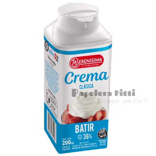 Crema para batir 