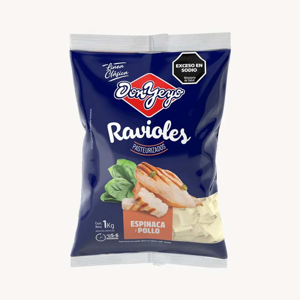 RAVIOLES POLLO Y ESPINACA X 1KG