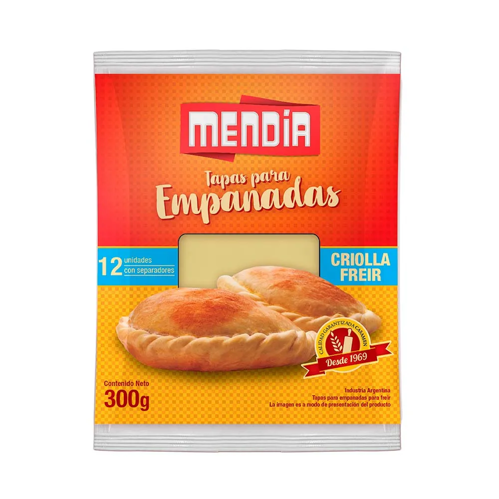 TAPA DE EMPANADAS CRIOLLA X 12 UN.