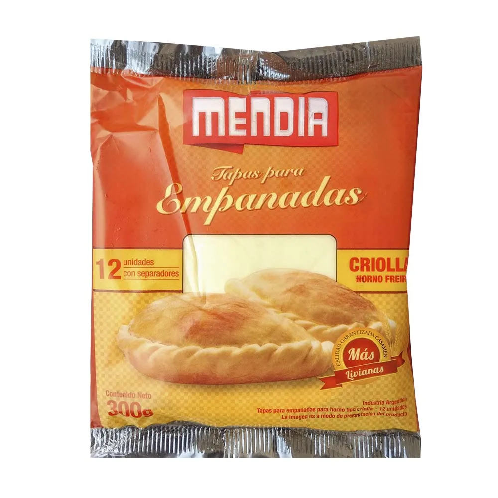 TAPA DE EMPANADAS HORNO X 12 UN.