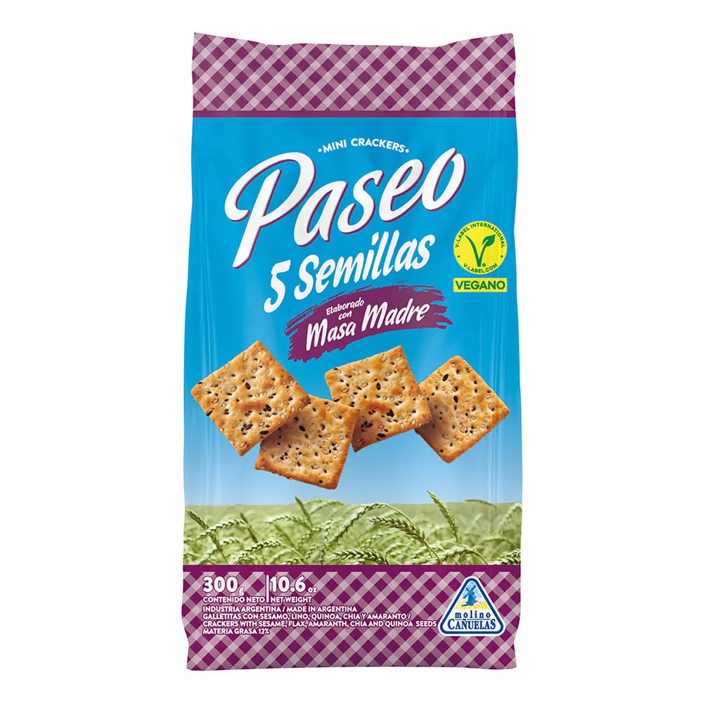 Galletitas Paseo 14x300gr CINCO SEMILLAS