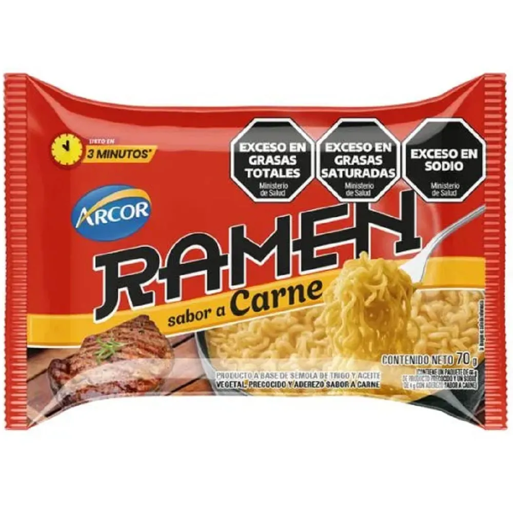 RAMEN ARCOR SABOR CARNE x 70 gr