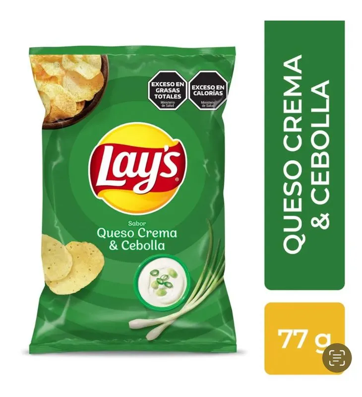 LAYS QUESO Y CEBOLLA 77GX25X1